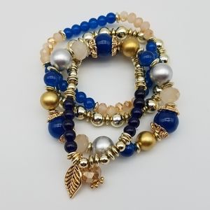 4pcs-Charm Beaded Bracelet